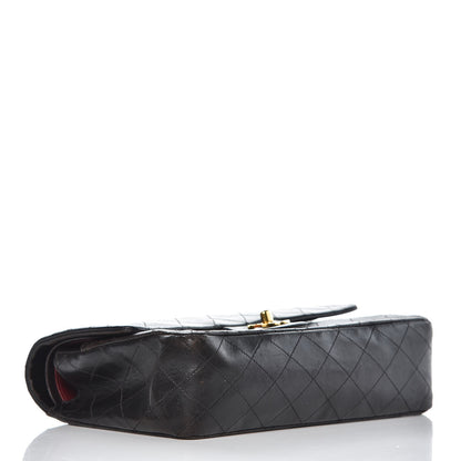 Chanel Lambskin Quilted Medium Double Flap Black 4 of 14