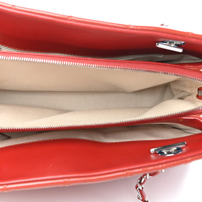 Chanel Patent Quilted Timeless CC Soft Tote Red 5 of 11