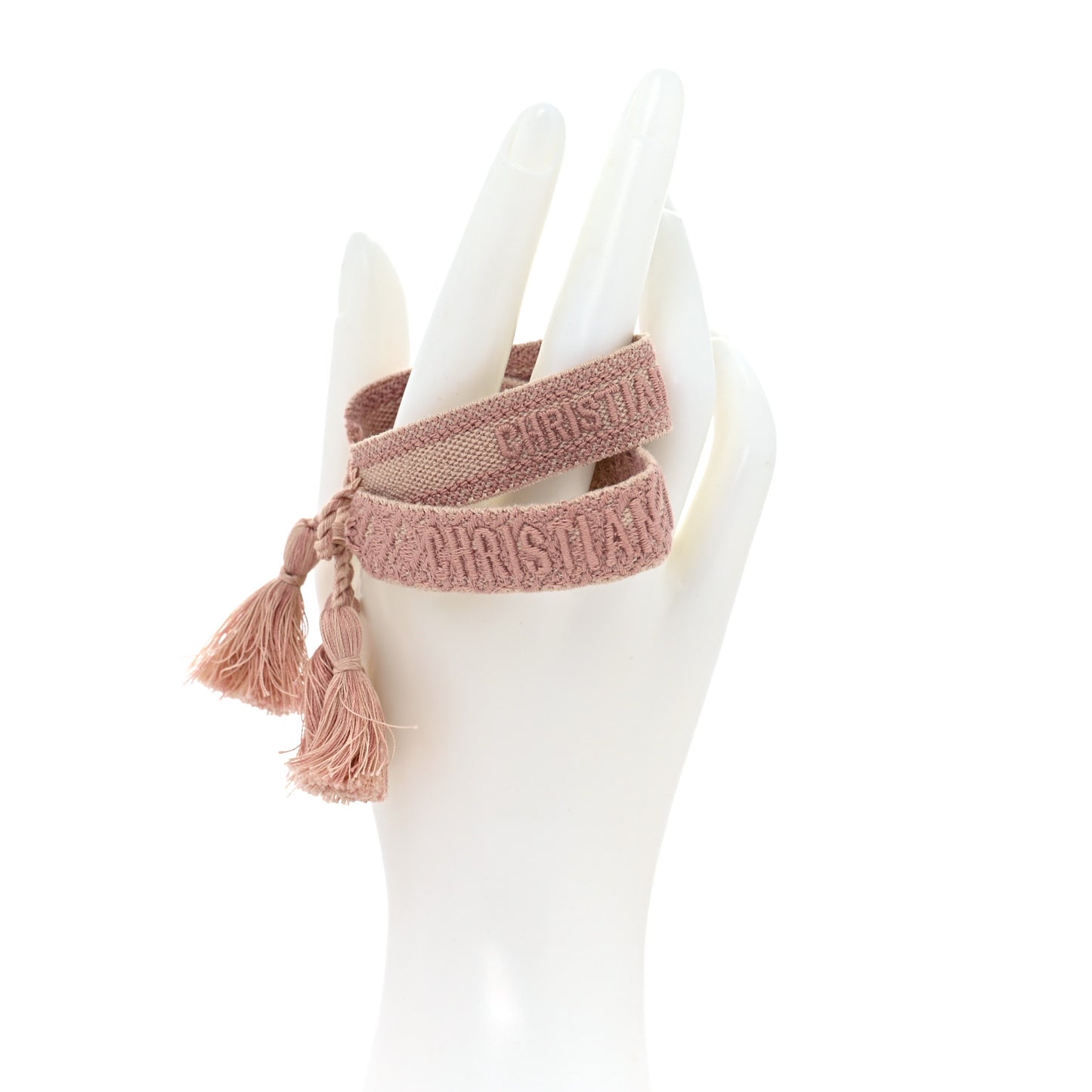 Woven Cotton J'Adior Friendship Bracelet Set Pink