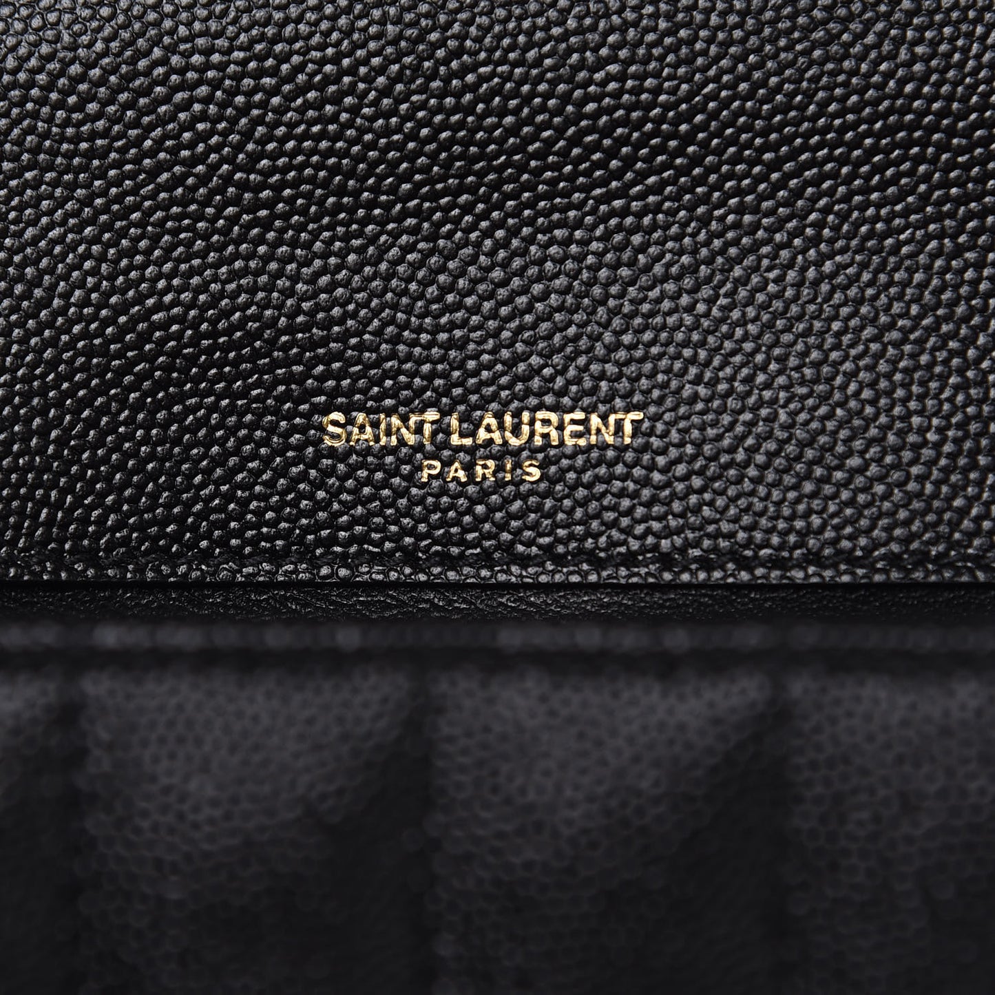 Grain De Poudre Matelasse Monogram Medium Vicky Chain Bag Black