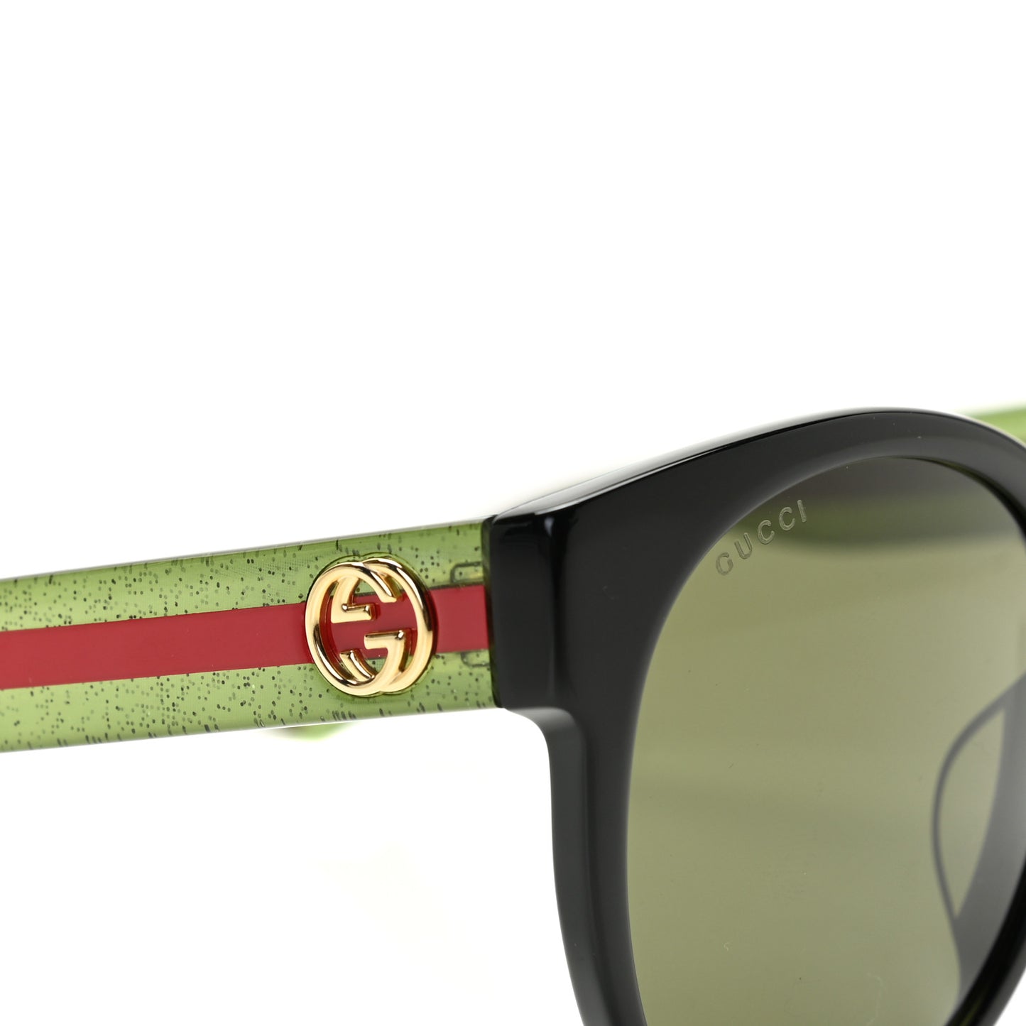 Acetate Round Web Sunglasses GG 0035S Black