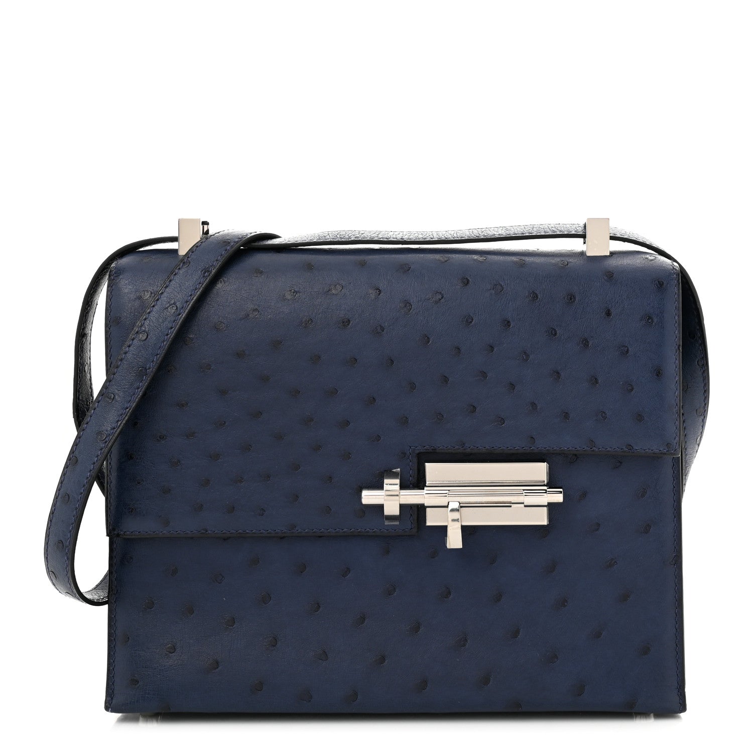 Hermes Ostrich Verrou 21 Bleu Iris 1 of 10