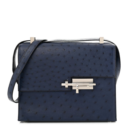 Hermes Ostrich Verrou 21 Bleu Iris 1 of 10