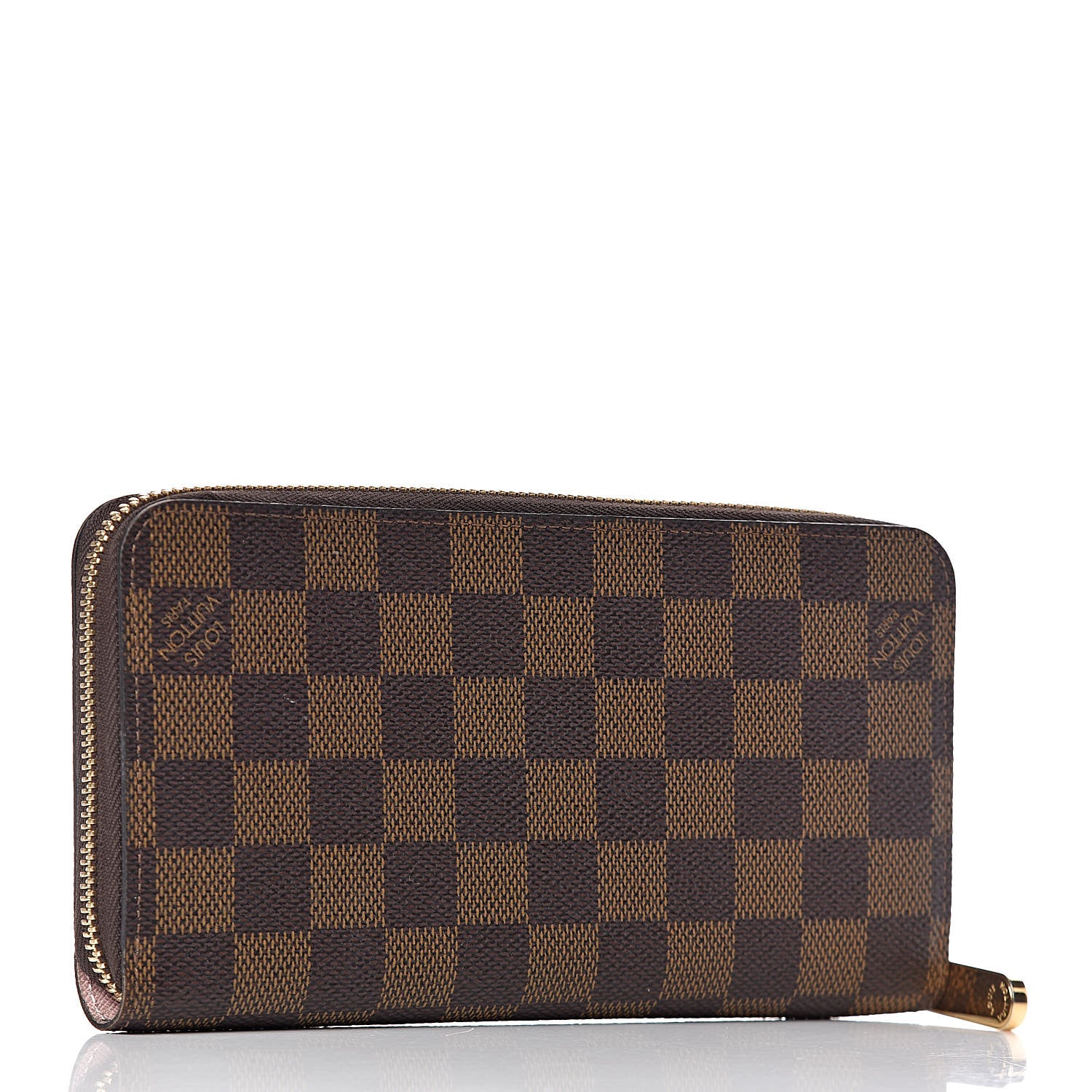 Louis Vuitton Damier Ebene Zippy Wallet Rose Ballerine 3 of 7