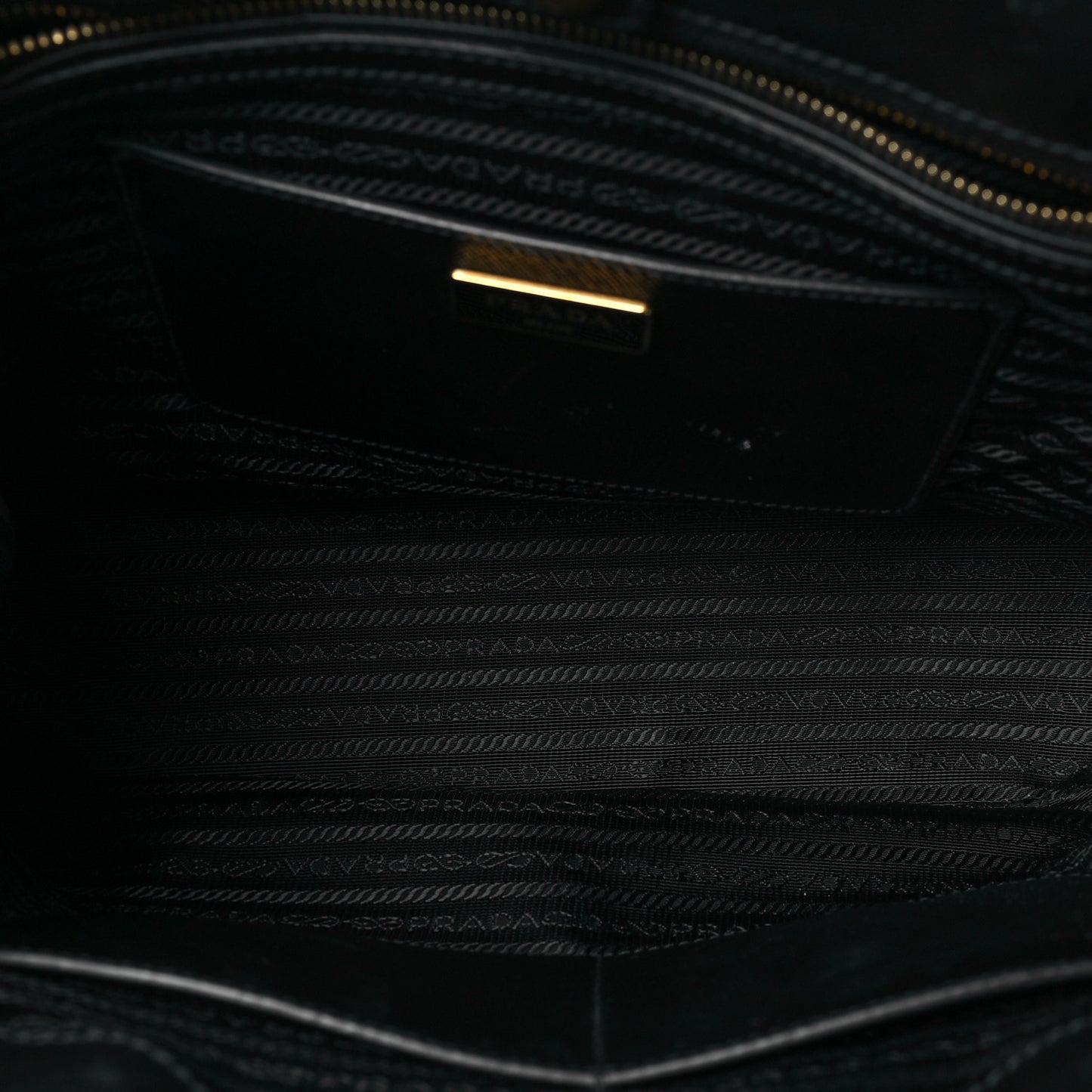 Saffiano Lux Medium Bi-Color Tote Black Talco