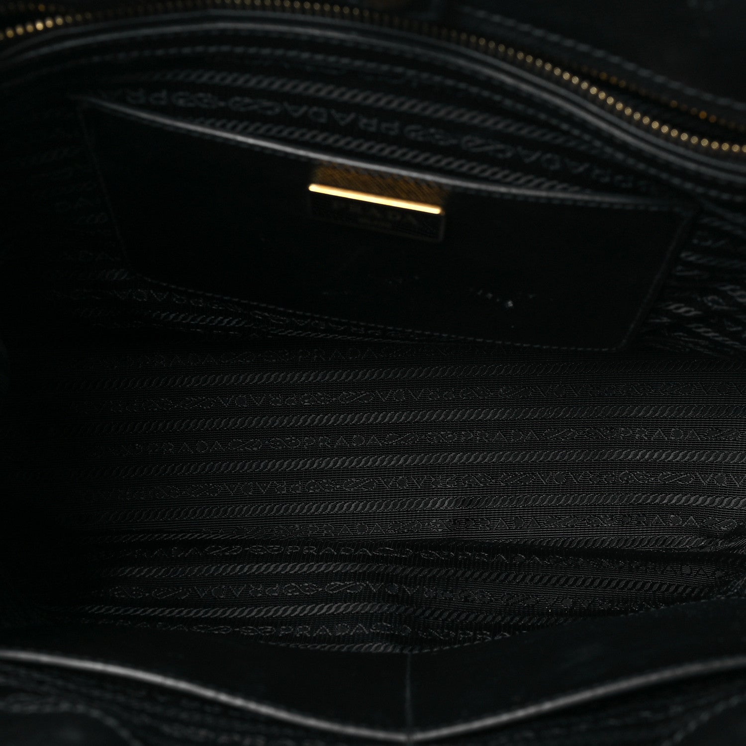 Prada Saffiano Lux Medium Bi-Color Tote Black Talco 5 of 8