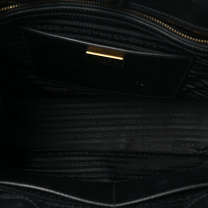 Prada Saffiano Lux Medium Bi-Color Tote Black Talco 5 of 8