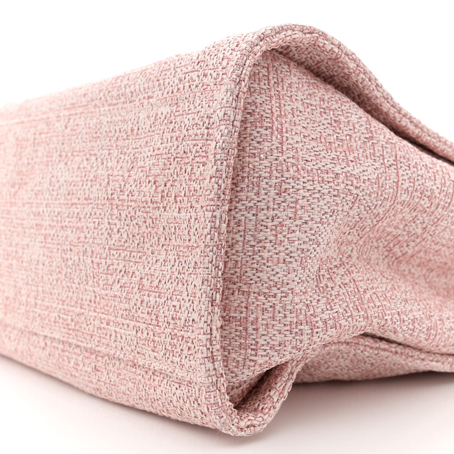 Straw Lurex Medium Deauville Tote Pink