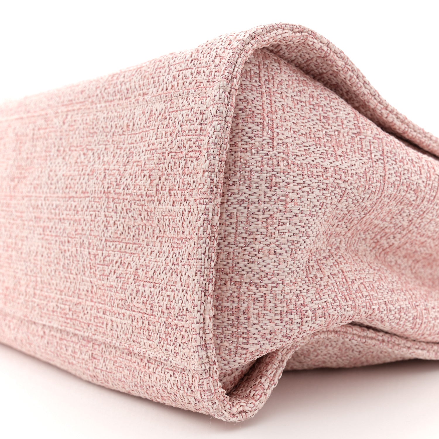 Chanel Straw Lurex Medium Deauville Tote Pink 10 of 11