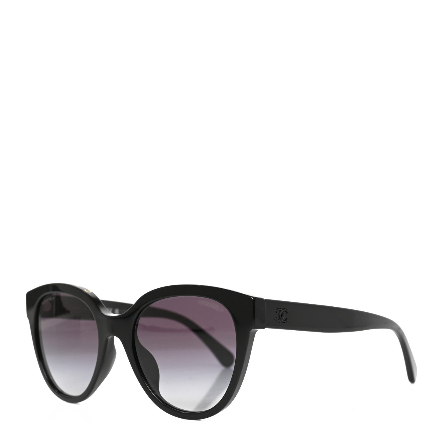 Chanel Acetate CC Butterfly Sunglasses 5414-A Black Yellow 1 of 7