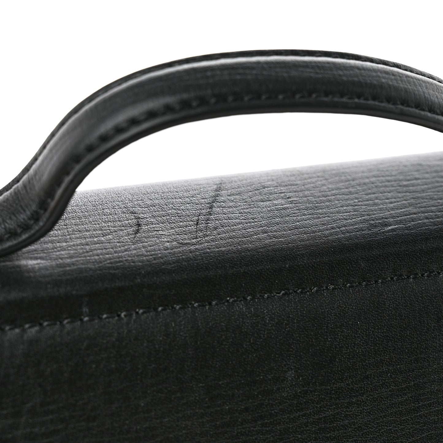 Textured Calfskin Mini Pandora Box Chain Crossbody Bag Black