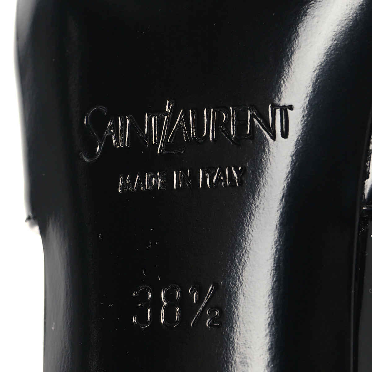 Saint Laurent Smooth Calfskin Jeanne 90 Slingback Pumps 38.5 Black 8 of 10