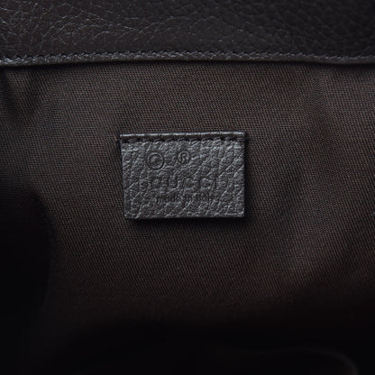 Gucci Monogram Dollar Calfskin O Drawstring Backpack Beige Ebony Testa di Moro Dark Chocolate 5 of 8