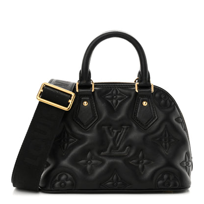 Louis Vuitton Calfskin Bubblegram Alma BB Black 1 of 13
