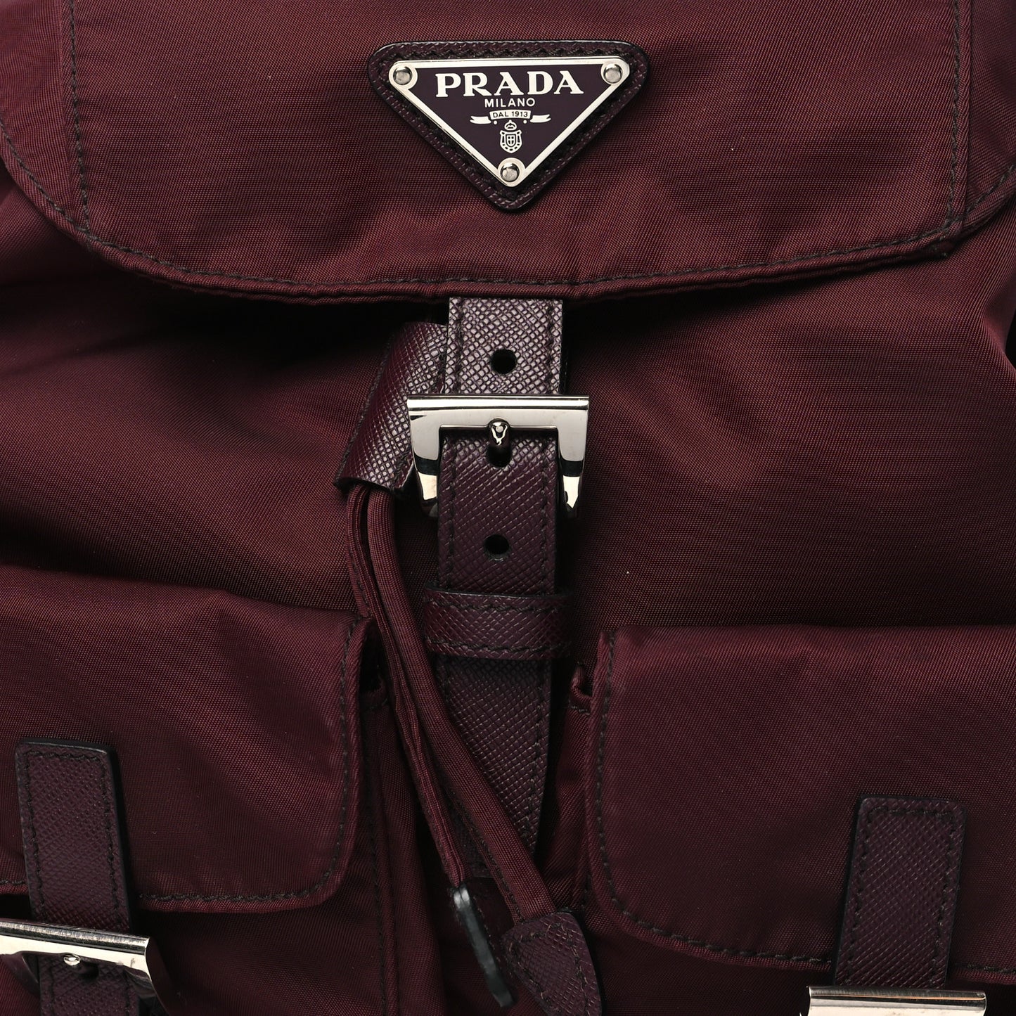 Nylon Vela Small Backpack Bordeaux Black