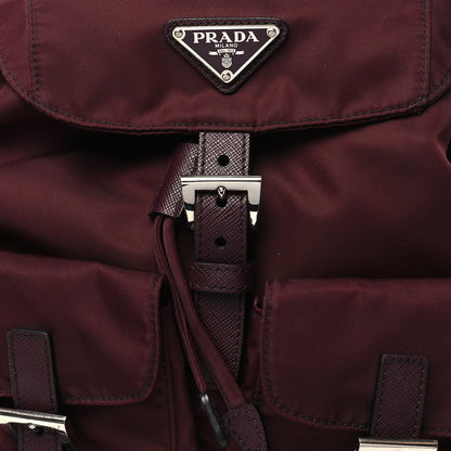 Prada Nylon Vela Small Backpack Bordeaux Black 8 of 10