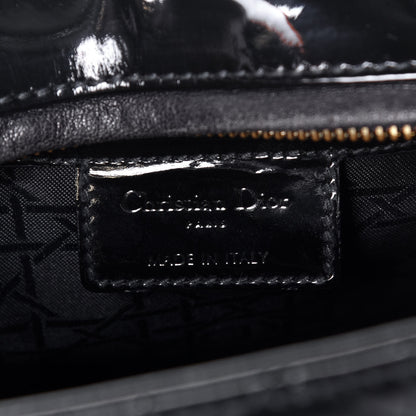 Christian Dior Patent Cannage Medium Lady Dior Black 7 of 9