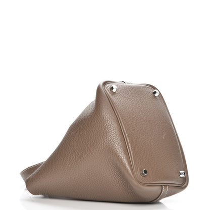 Hermes Taurillon Clemence Picotin Lock 18 PM Etoupe 4 of 8