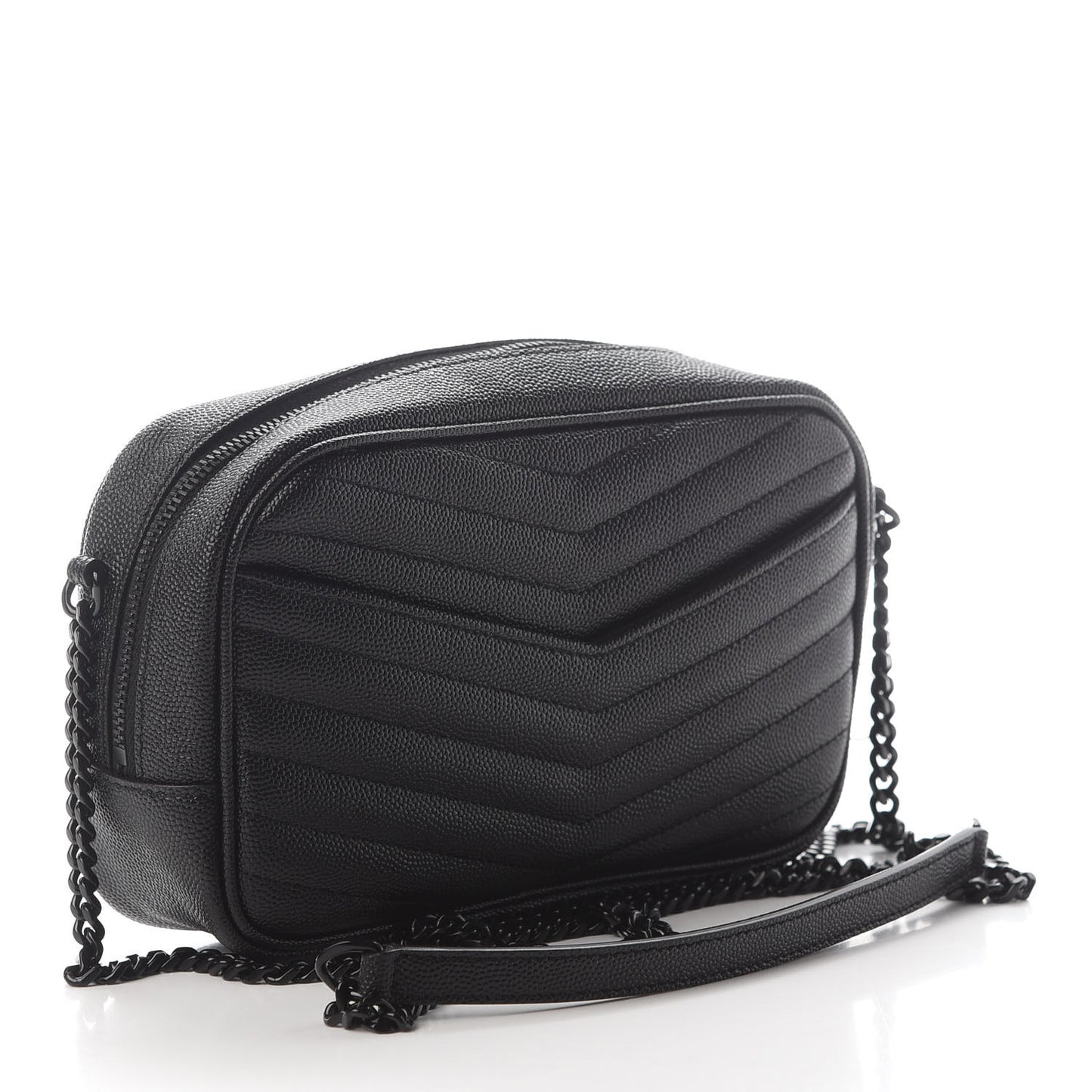 Grain De Poudre Matelasse Monogram Mini Lou Camera Bag Black