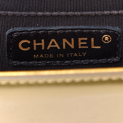 Chanel Metallic Patent Calfskin Quilted Small Boy Flap Gold 6 of 12