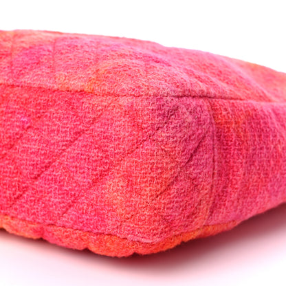 Chanel Tweed Quilted CC Shopping Tote Pink Orange 9 of 10