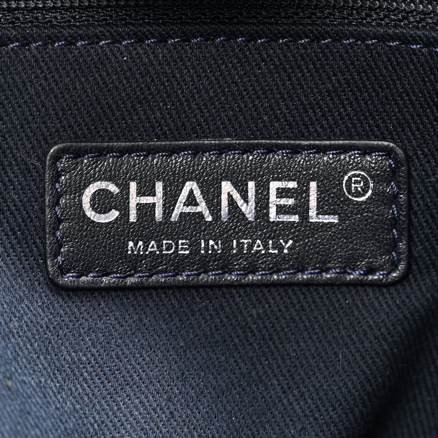 Chanel Denim Large Deauville Tote Dark Blue 6 of 13