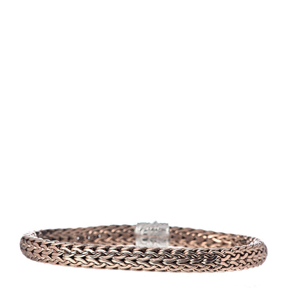 John Hardy Sterling Silver Bronze Brown Diamond 7.5mm Classic Chain Bracelet 3 of 4