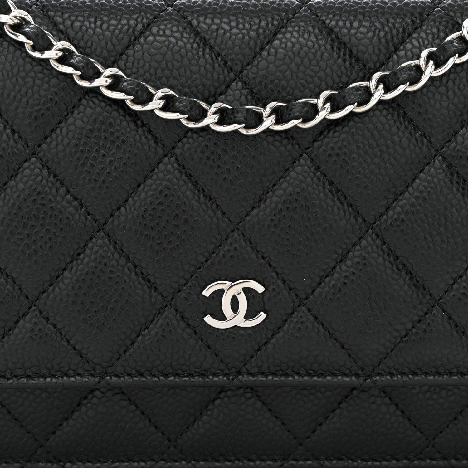 Chanel Caviar Quilted Wallet on Chain WOC Black 9 of 11