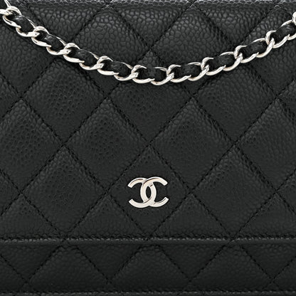 Chanel Caviar Quilted Wallet on Chain WOC Black 9 of 11
