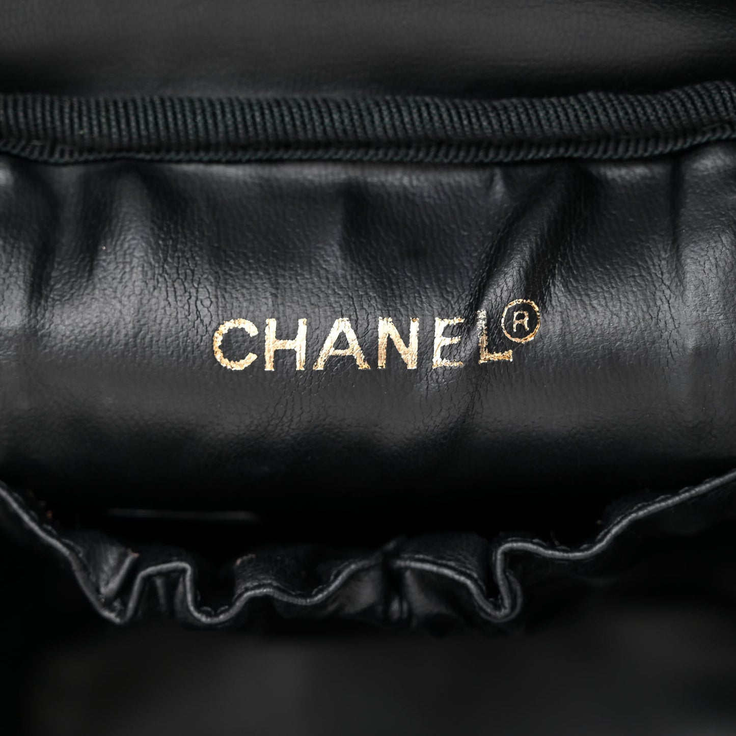Lambskin Vanity Cosmetic Case Black
