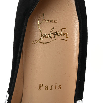Christian Louboutin Suede Championne Strass 80 Pumps 36 Black 6 of 7