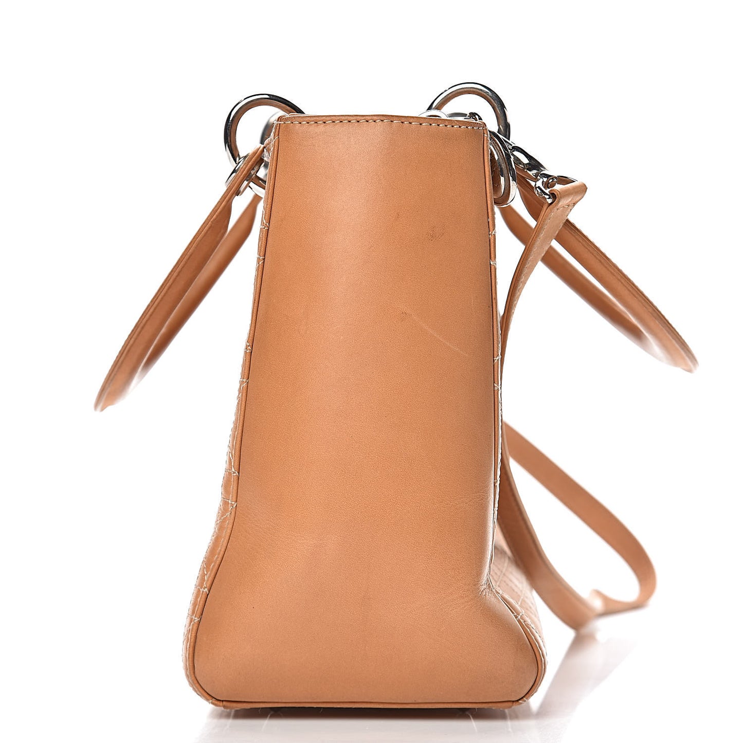 Calfskin Cannage Medium Lady Dior Camel