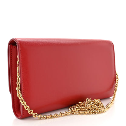 Salvatore Ferragamo Calfskin City Wallet On Chain Red 3 of 11