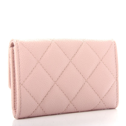 Chanel Caviar Quilted Flap Card Holder Light Pink 3 of 9