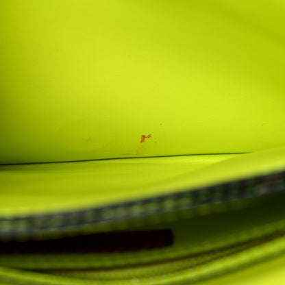 Valentino Garavani Nappa Canvas Camouflage Rockstud Wristlet Clutch Yellow Fluo Green 9 of 15
