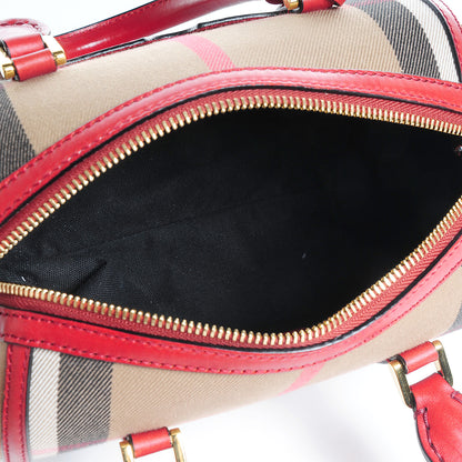 Burberry House Check Small Alchester Bowling Bag Military Red 5 of 10