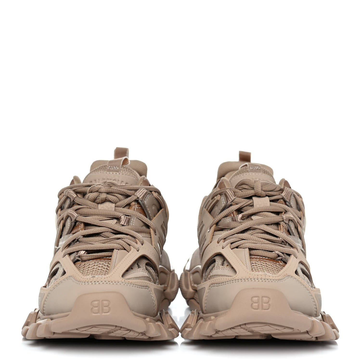 Balenciaga Mesh Rubber Uni-Matte Full Color Womens Track Sneakers 37 Full Beige 2 of 17
