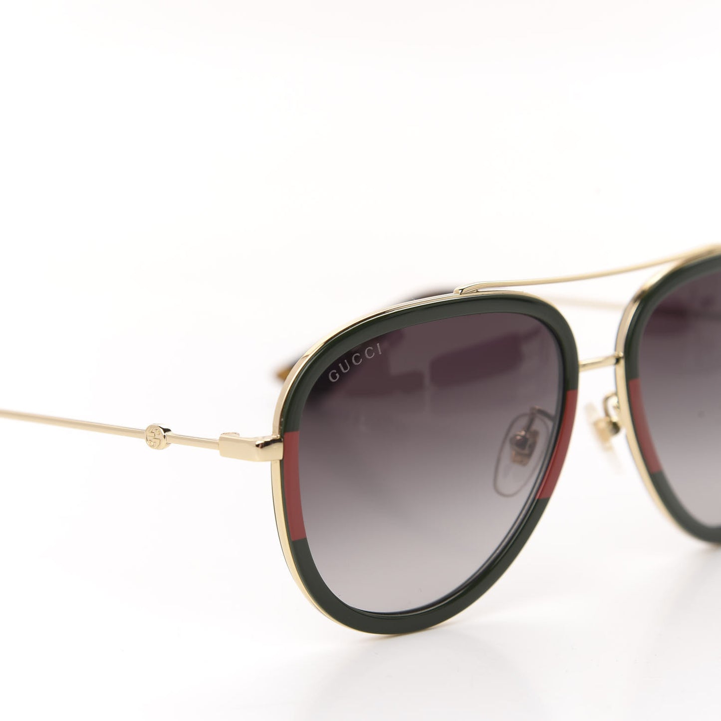 Web Aviator Sunglasses GG0062S Green Red