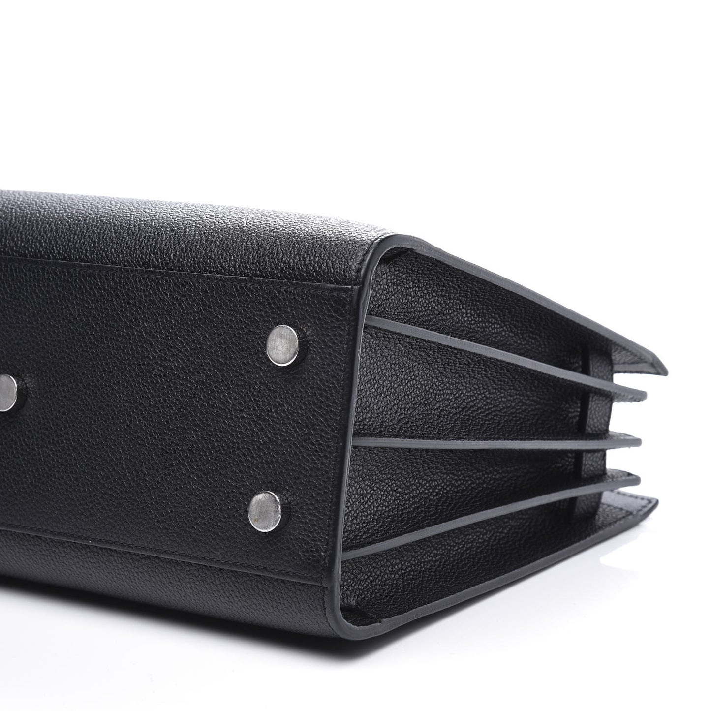 Grained Calfskin Baby Sac De Jour Black