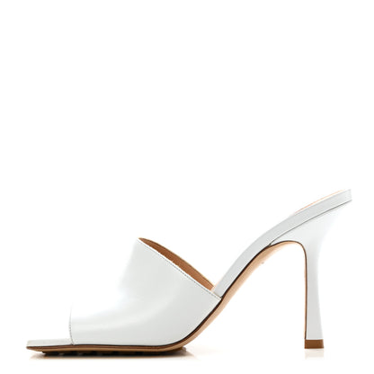 Bottega Veneta Lambskin Stretch Mule Sandals 36.5 Optic White 1 of 8