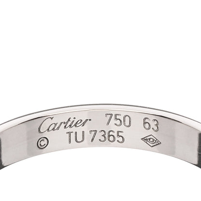Cartier 18K White Gold 3.5mm LOVE Wedding Band Ring 63 10.25 4 of 4