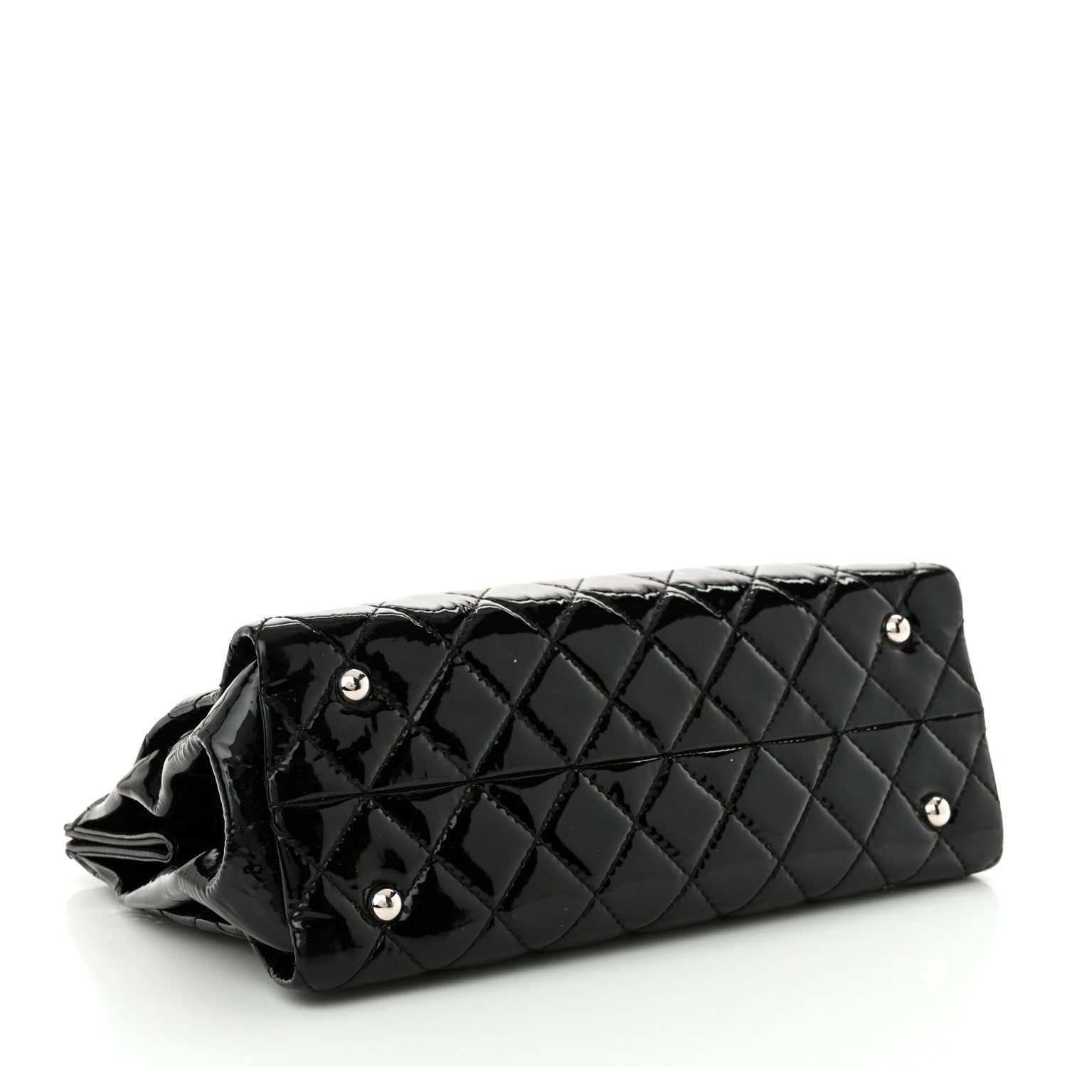 Chanel Patent Quilted Timeless CC Shopping Tote Black 4 of 12
