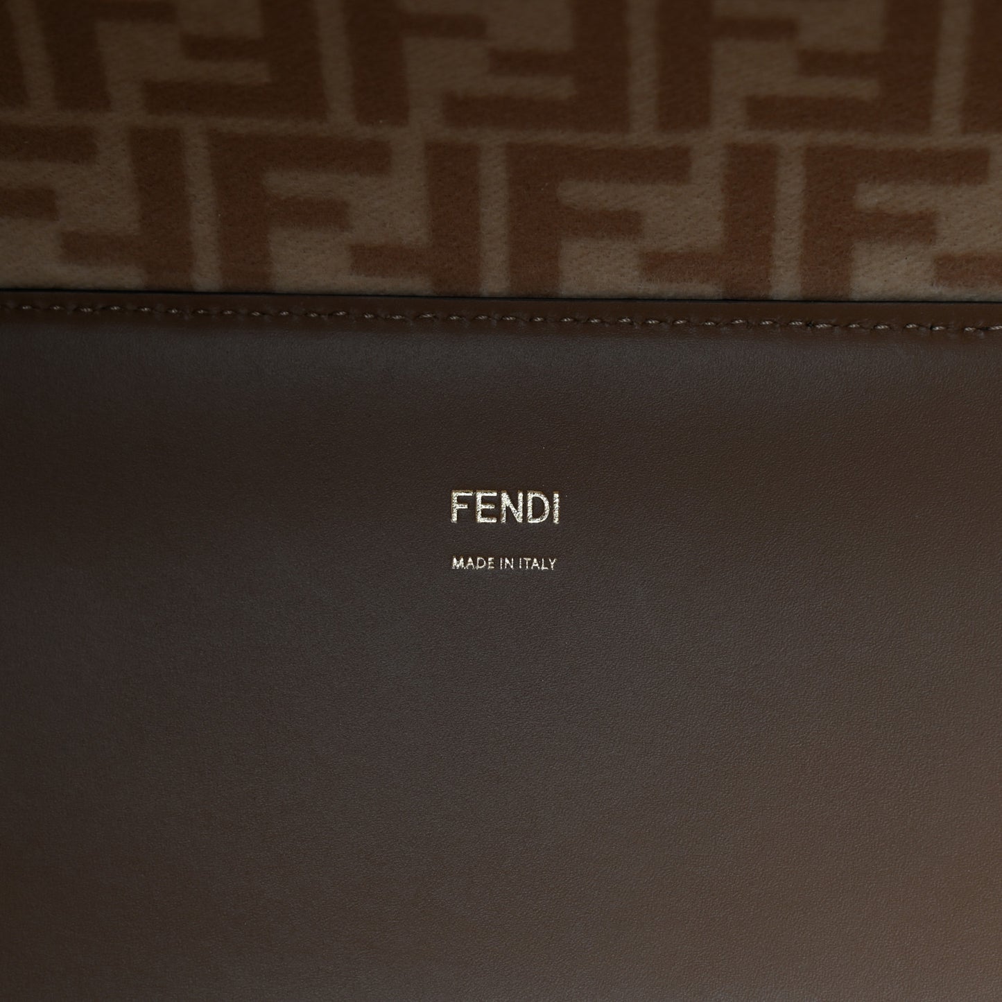 Flannel Vitello King Wool Plexiglass FF Logo Embroidered Medium Fendi Sunshine Shopper Tote Brown