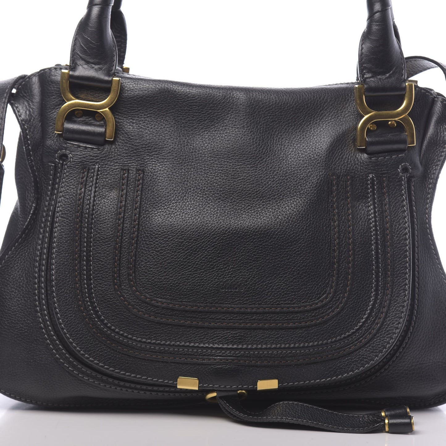 Calfskin Medium Marcie Satchel Black