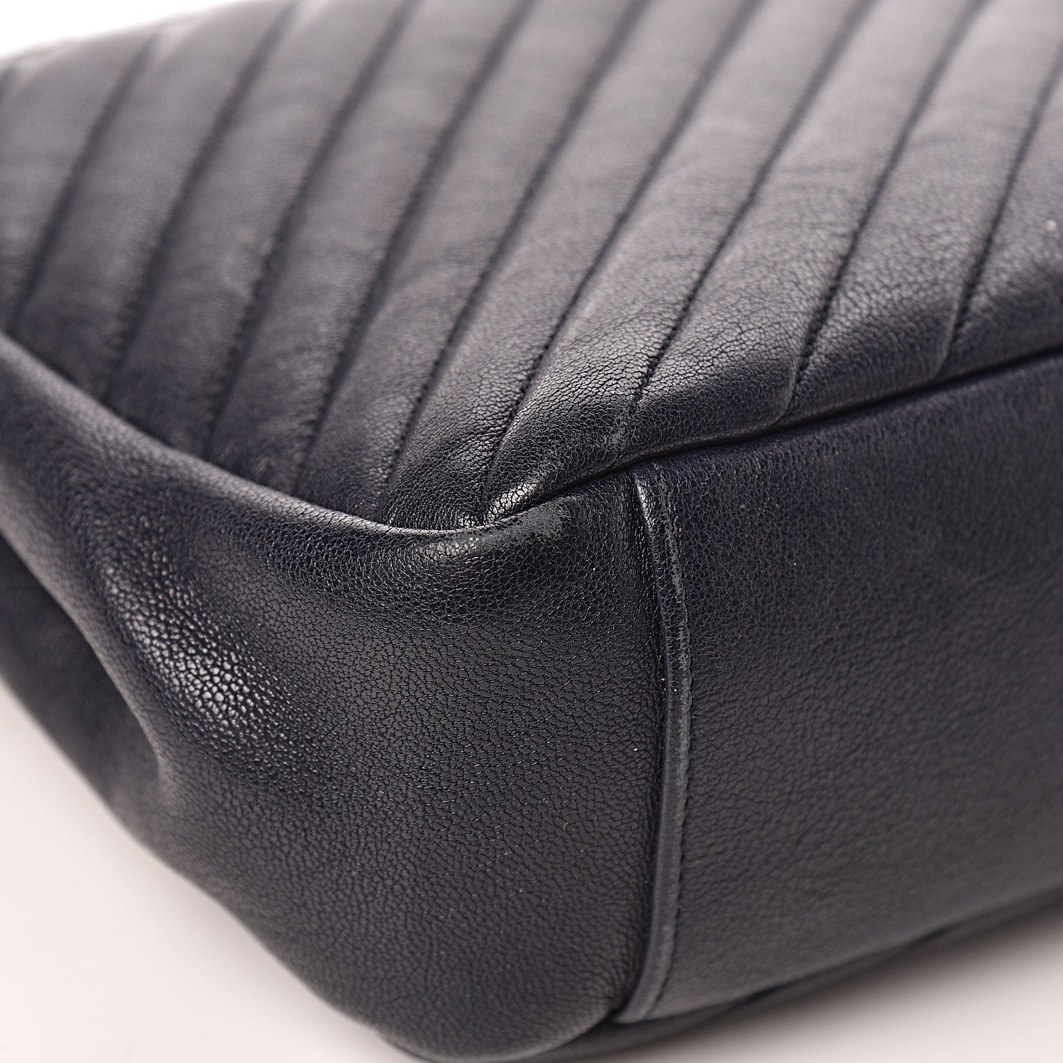 Saint Laurent Sheepskin Matelasse Chevron Monogram Large College Satchel Deep Marine 15 of 19
