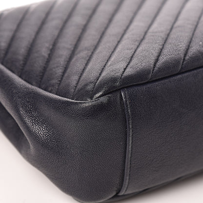 Saint Laurent Sheepskin Matelasse Chevron Monogram Large College Satchel Deep Marine 15 of 19
