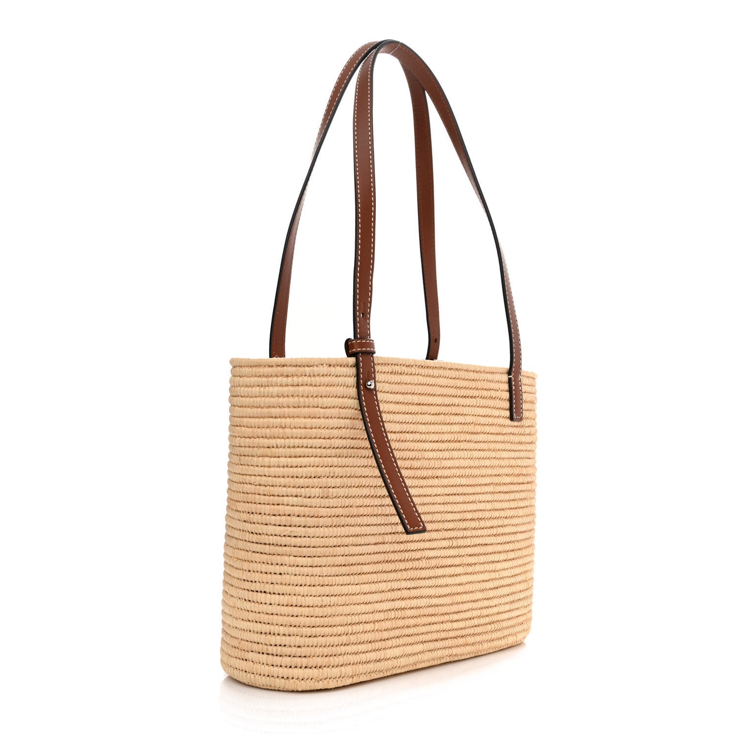 Raffia Small Square Basket Tote Bag Natural Tan