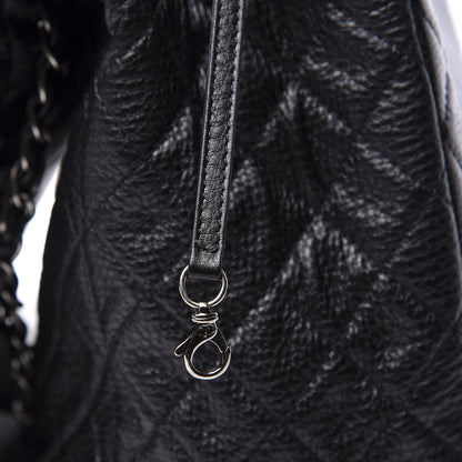 Chanel Calfskin Quilted XXL Travel Flap Bag Black 9 of 11