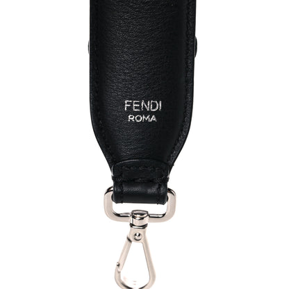 Fendi Vitello Dolce Nappa Patent Flowerland Studded Strap You Black 3 of 5