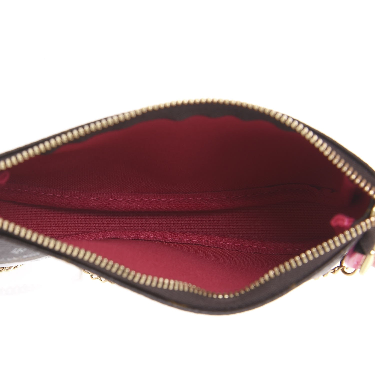 Louis Vuitton Monogram 2019 Christmas Animation Mini Courchevel Pochette Accessories Fuchsia 5 of 11